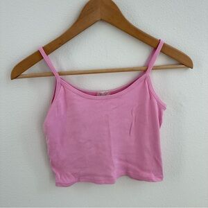 Brandy Melville John Galt pink ribbed cami top
